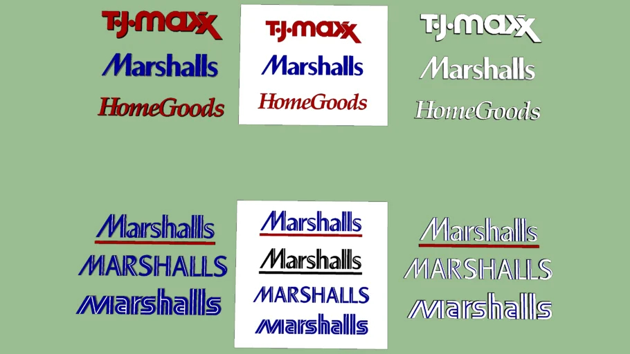 TJX Stores and Old Marshalls Logo Signs