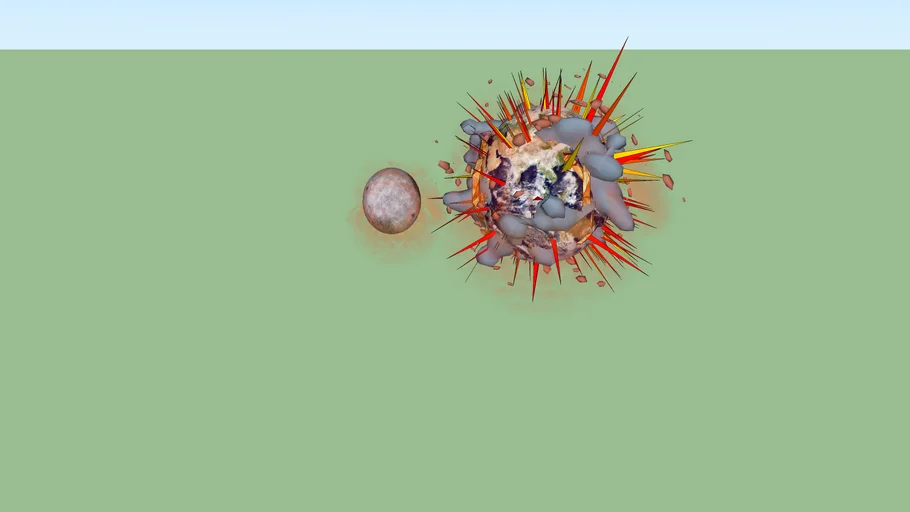 the earth explosion..moon included | 3D Warehouse