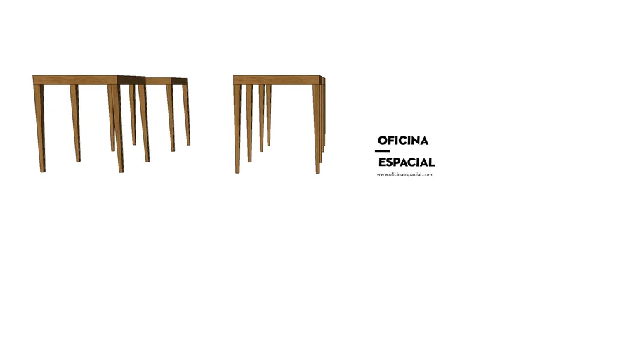 Mesa Ladrilho 3x3 Oficina Espacial