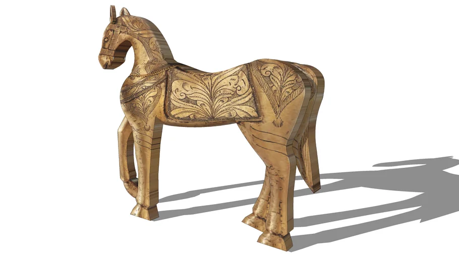 caballo de madera adorno