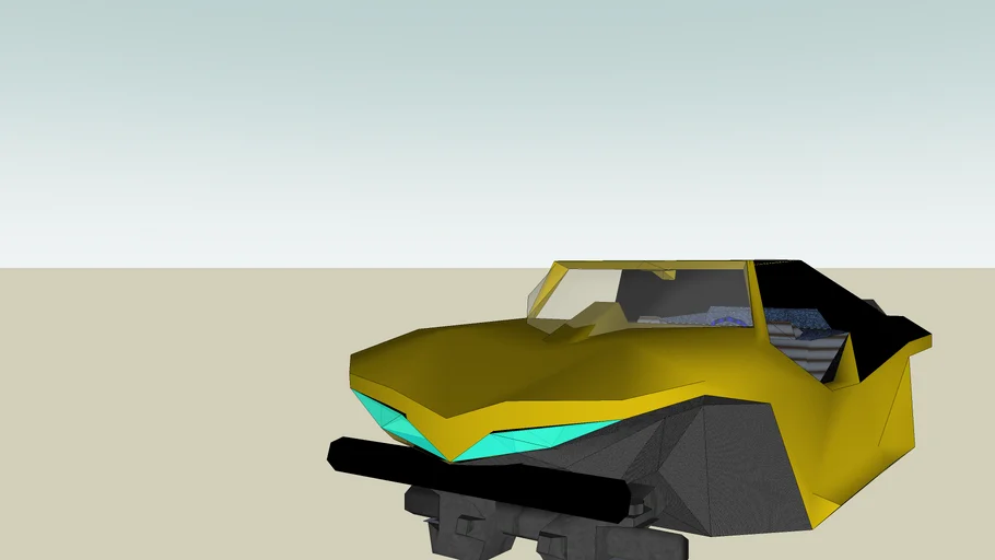 Halo Civilian Warthog (urban, yellow)