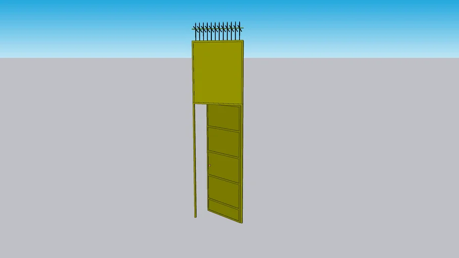 PUERTA METAL 90 X 20 CM, CON PROTECCION LADRONES