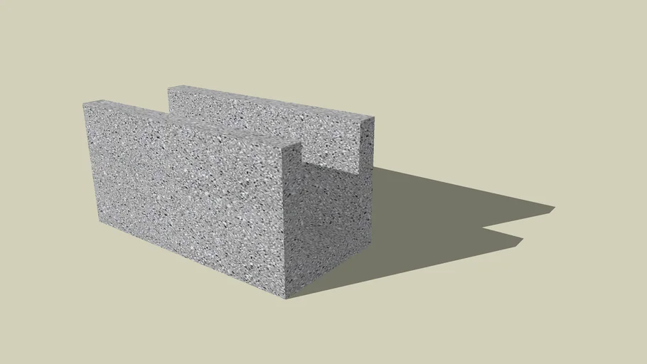 8" Concrete Masonry Unit (Solid Bottom Lintel)
