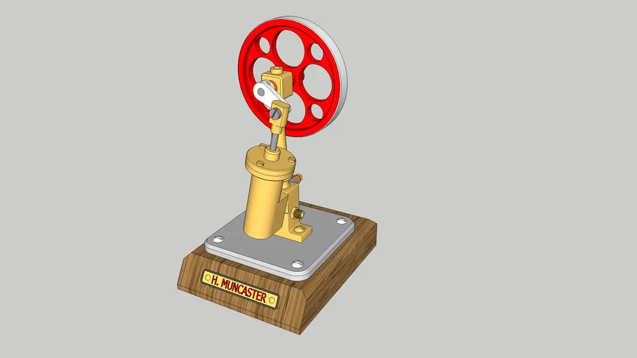 Simple Oscillating Steam Engine - Scale