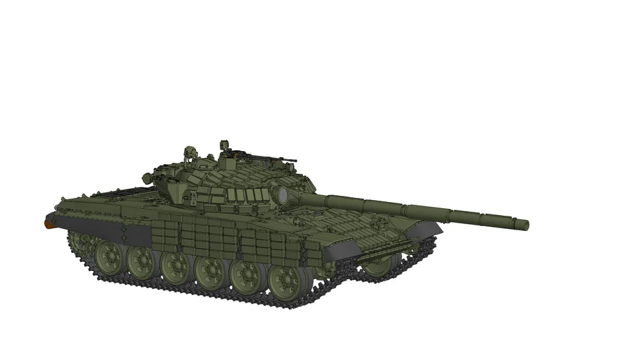 【War Thunder】T-72B GREEN 3D MODEL