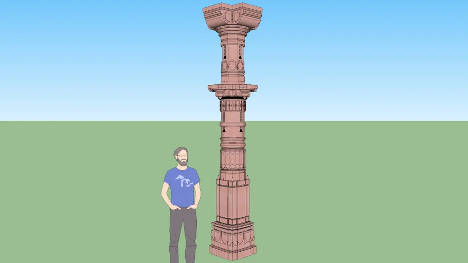 Temple engraving Pillar