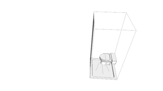 Toilet and shower tray cubicle 