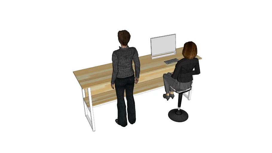 Long working table / Meja kerja panjang+
