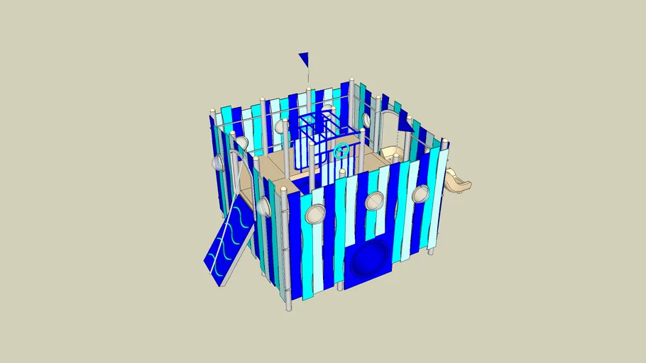 blue wood playground