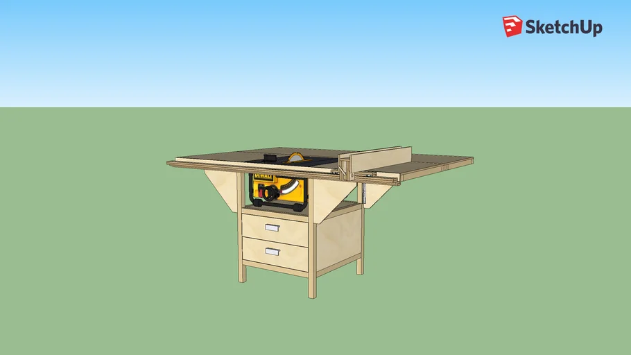 DeWalt DW745 Custom Table saw and fence V2