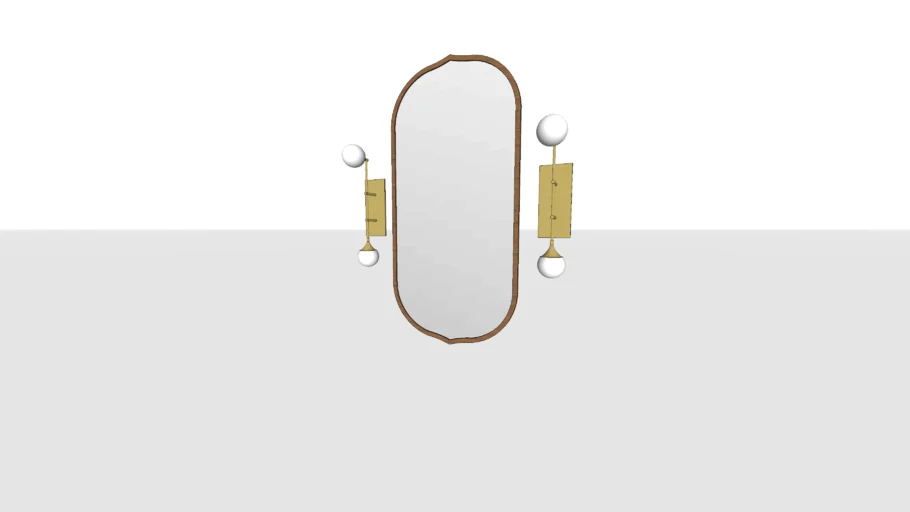 Mid-Century Lights and Mirror
