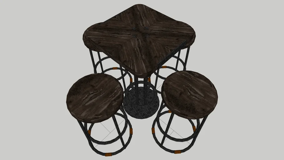 standing table and 4 bar stool 