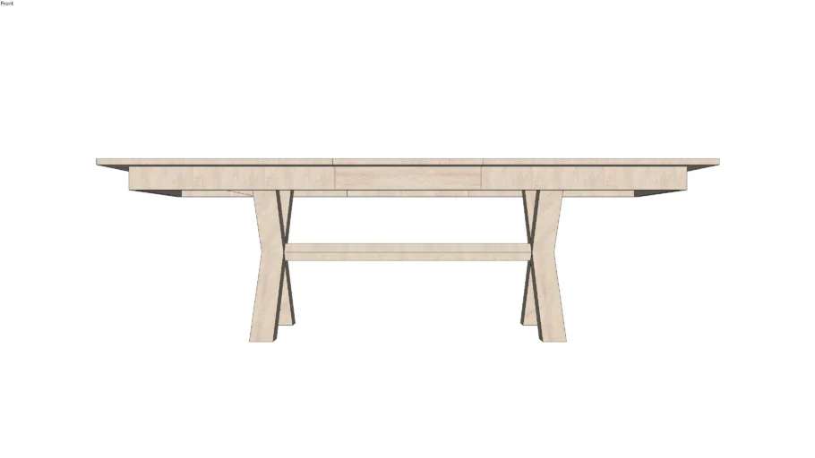 Indio 76.5" FSC® Eucalyptus X-Base Extending Dining Table | Pottery Barn