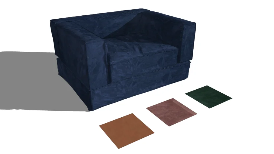 Modern velvet armchair