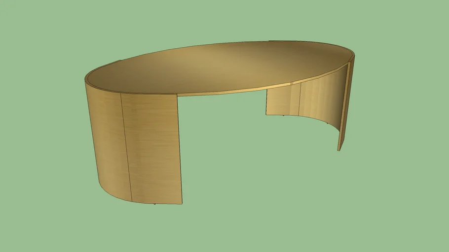 CB2 Gold Oval Coffee Table