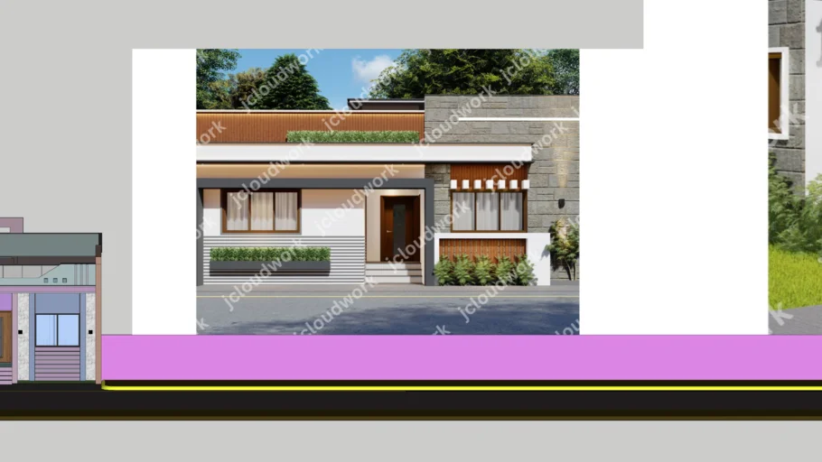 Modern  House Design Elevation  Ground floor  JCS  7473512024