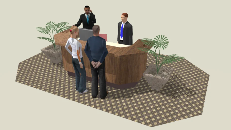 Hotel Lobby Reception Desk