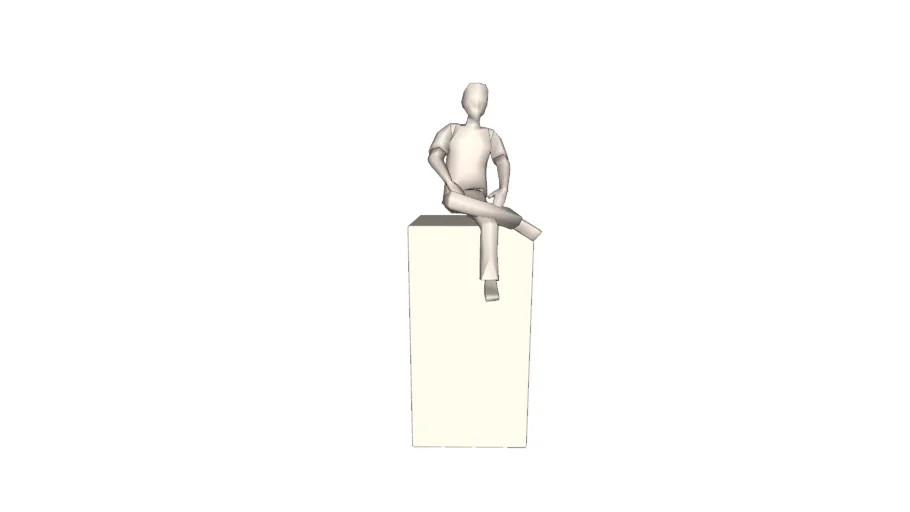 Decoração - Humano sentado
