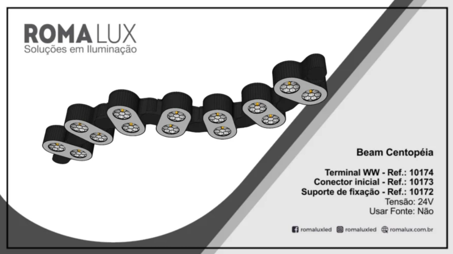 Romalux - Linha Beam - Centopéia - 10171