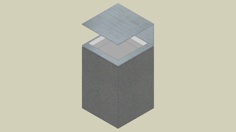 A12 01 2 10 litter bin with ashtray with Basalt-base and galvanized lid