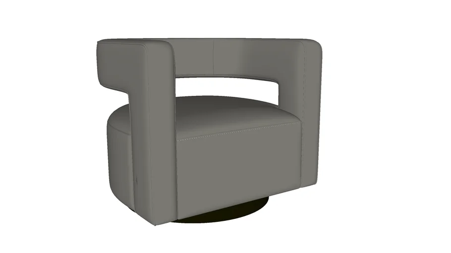 RESTORATION HARDWARE DREW CURVED SWIVEL CHAIR