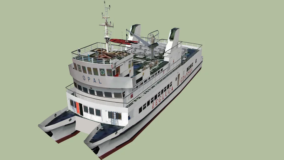 Katamaran Opal na Motławie w Gdańsku