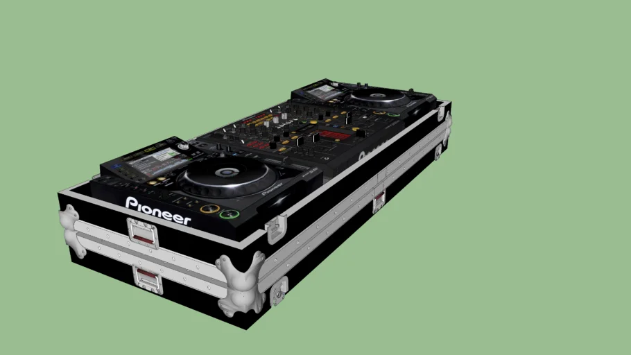Pioneer CDJ 2000 2x,Pioneer DJM2000 Nexus dj rack/flight case with wires