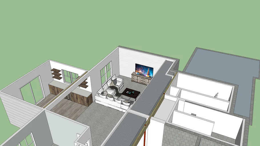 Tim O'Brien Homes Personalized Basement with pass window