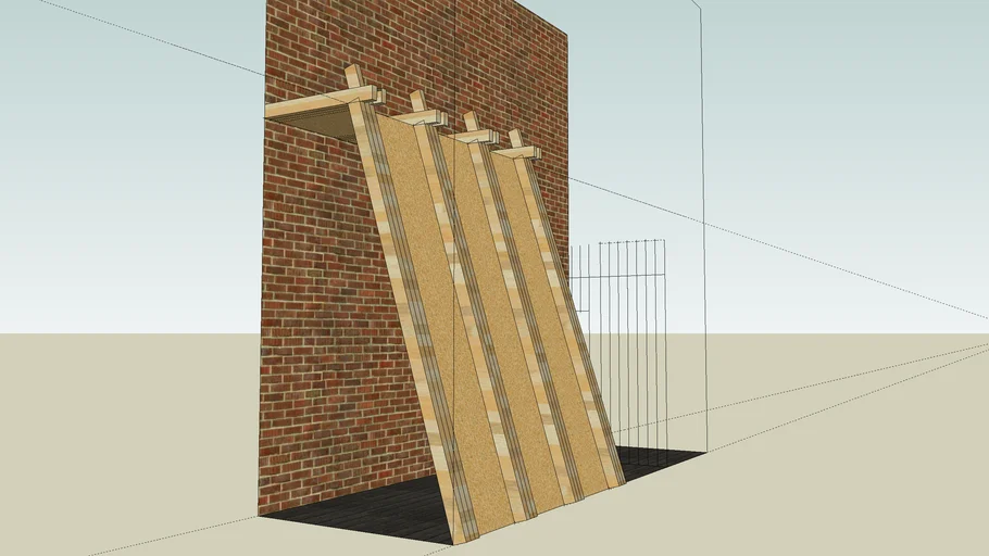 Patio climbing wall