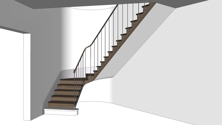 Escalier 1/4 tournant