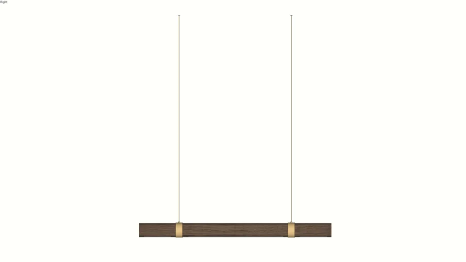 West Elm Linear Wood LED Pendant