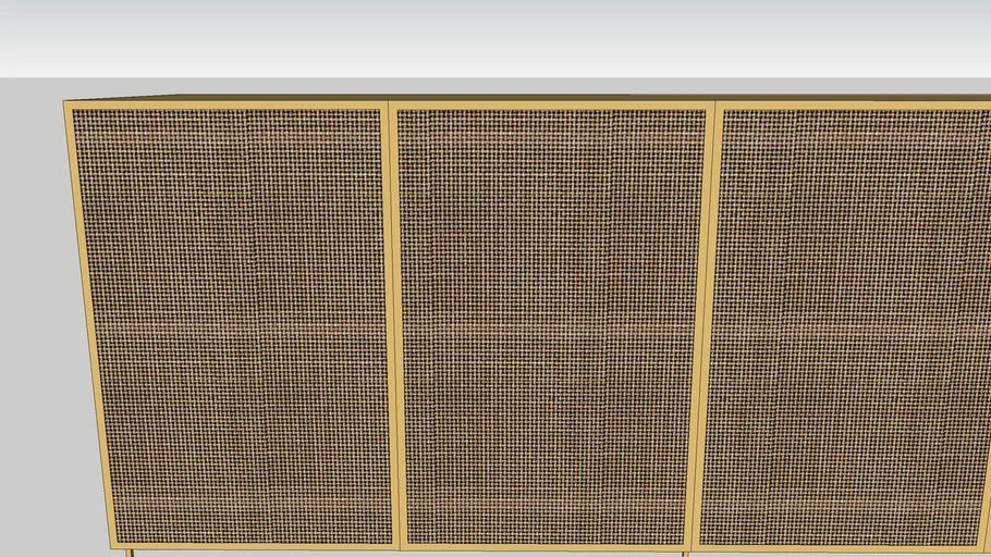 TRACE BRASS WIRE MESH CABINET CREDENZA