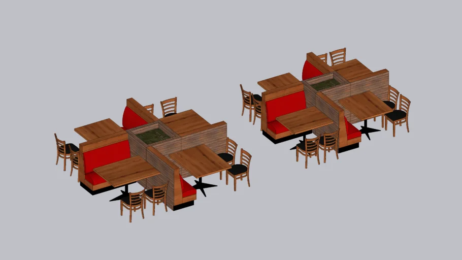 Restaurant seats module of 4 