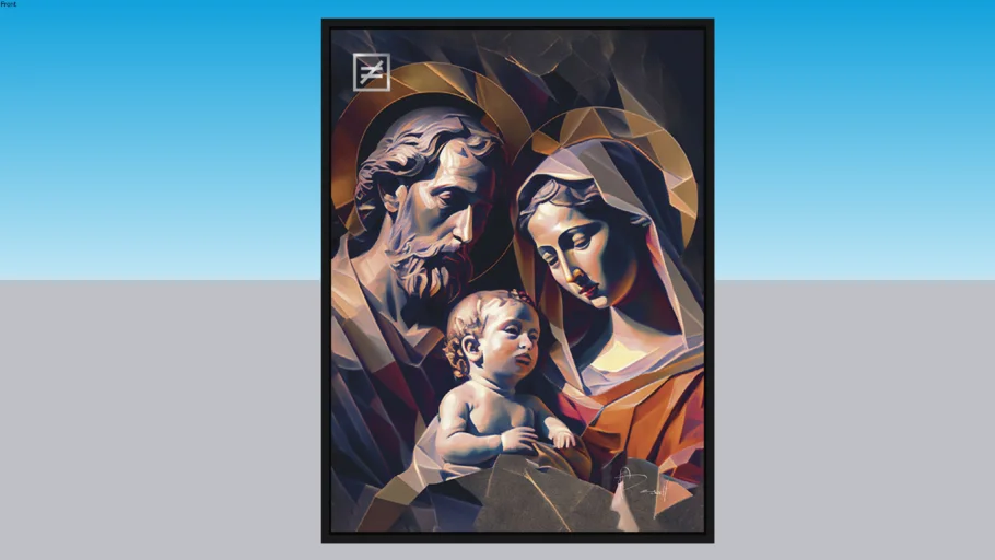 Quadro Sagrada Família Geométrica