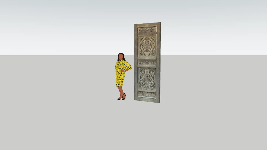 Wood door- cửa gỗ bức bàn cổ
