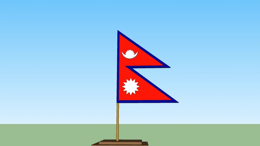Flag of Nepal. (नेपालको झण्डा) is the world's only non-quadrilateral national flag.