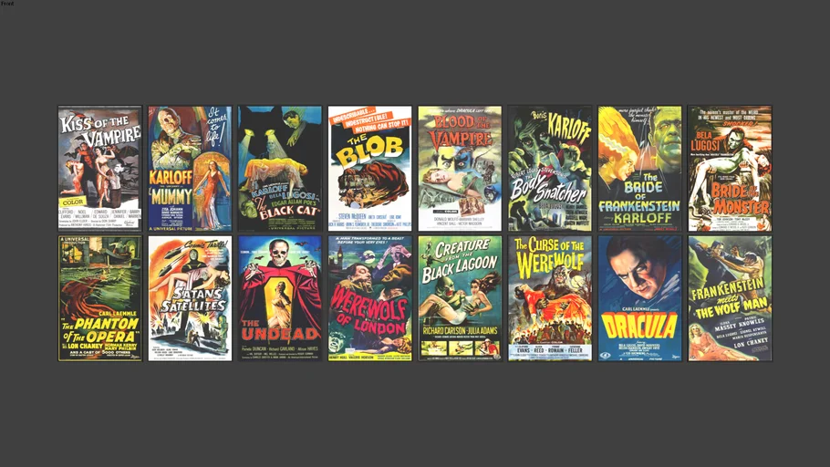 Framed Movie Poster Collection: Classic Horror & Monster Movies (24x36)