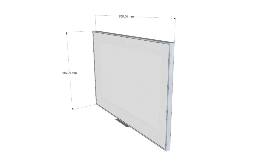 Porta de aluminio com vidro para móveis
