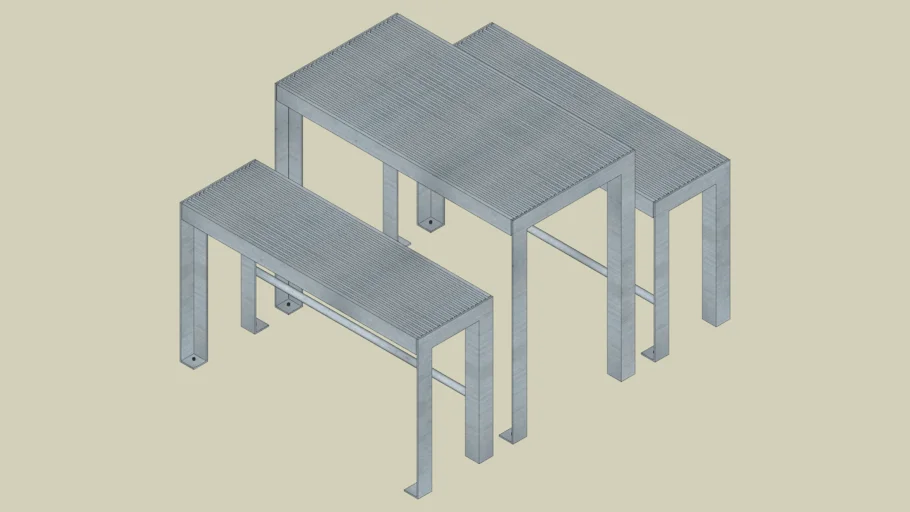 A12 36 2 10 bistro-ensemble completely galvanized