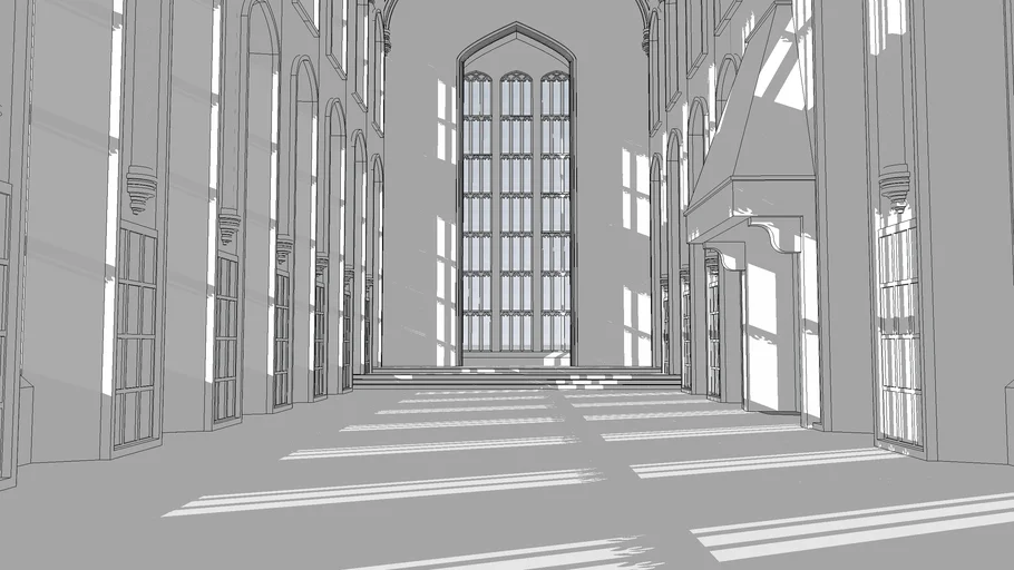 Hogwarts Great Hall (interior) - 3 hour live model
