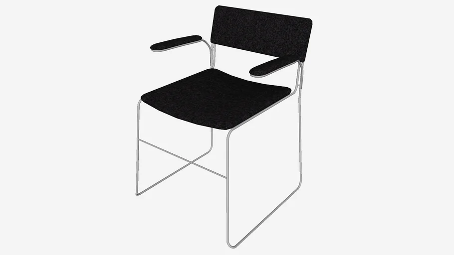 metal and leather chair