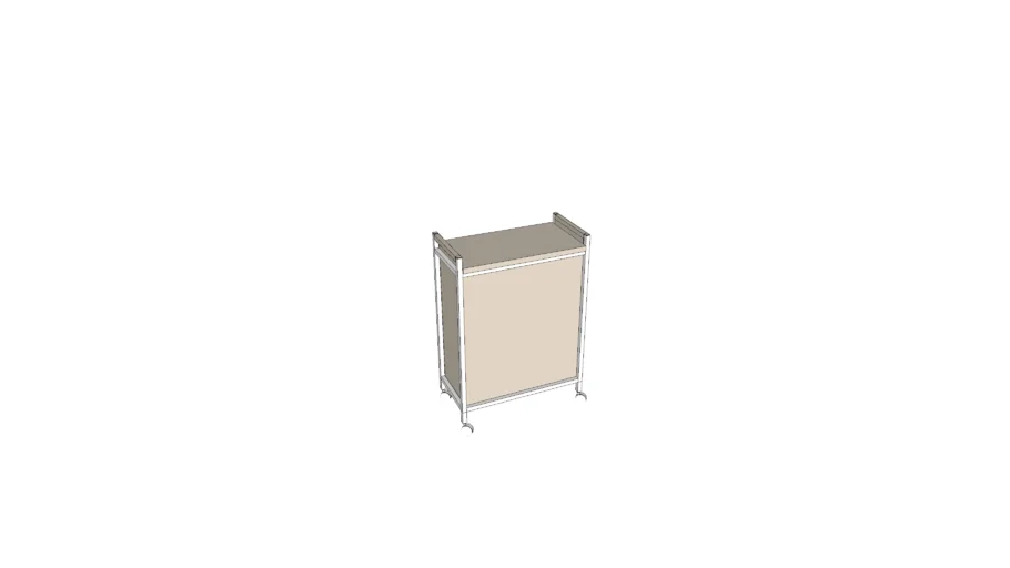 IKEA ENHET Laundry bin with casters, white