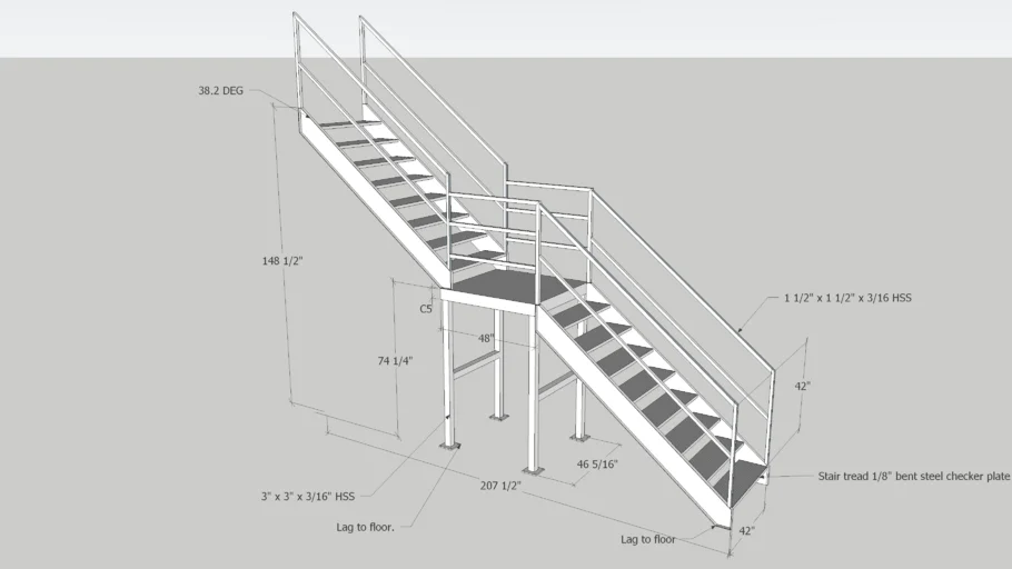 steel staircase