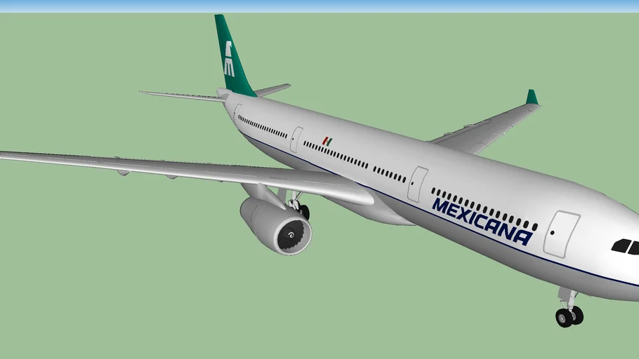 Airbus A330 Mexicana De Aviación (Verde Blanco Con Línea)
