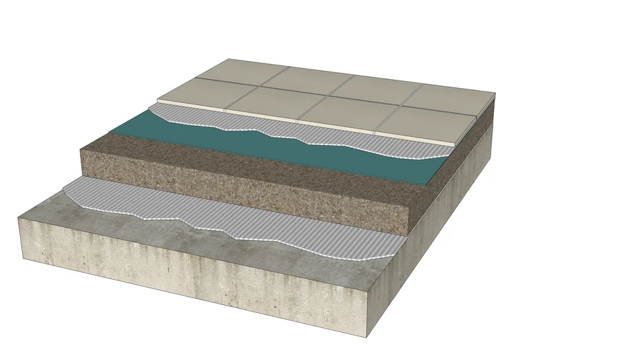 06.130.F112 Tile floor | Bonded mortar bed over concrete substrate