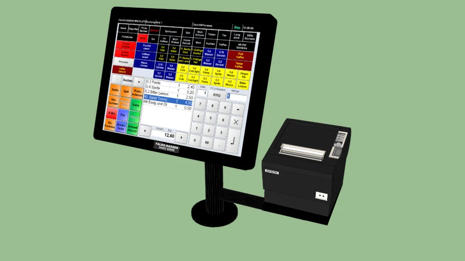 KASSE Cash Register Gastronomiekasse Space Pole