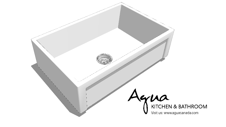 Apron-front kitchen sink (code: ENVIE) by Agua Canada