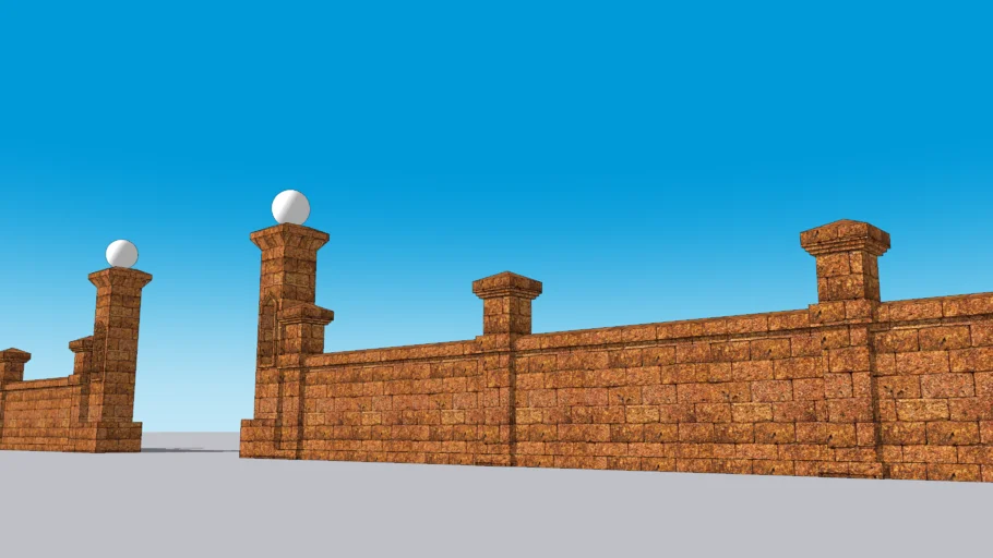 Laterite Stone wall Fence in Profile Builder 4