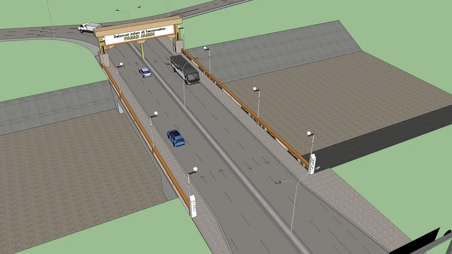 Jalan M.H. Thamrin (Jambi City) - Pasar Jambi Portion Redesign | 3D ...