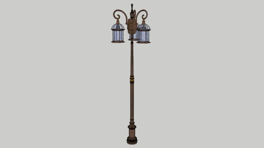 3-Head Outdoor Post Light